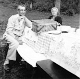 Bernard "Barney" Dooley with his mother Elva.